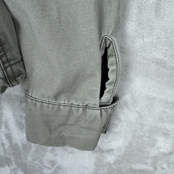 Vtg American Eagle Distressed Army Green Canvas Cargo Field Jacket Women's Small - Picture 6 of 12